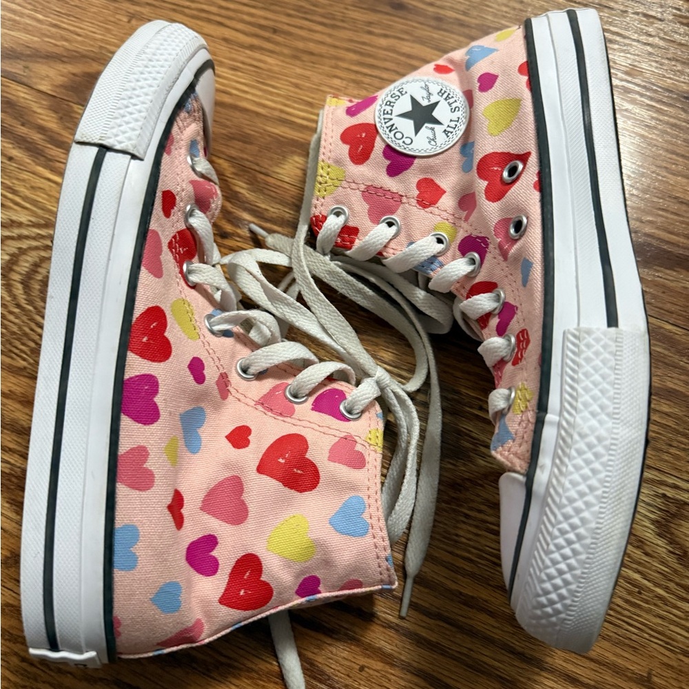 Converse Chuck Taylor All Star Hi Always On Hearts Casual Sneakers Junior Size 4 - Picture 7 of 11